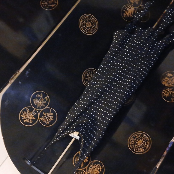 WITCHCRAFT! A size M body con ragged hem dress by JS, black w/white polka dots. - Picture 14 of 14